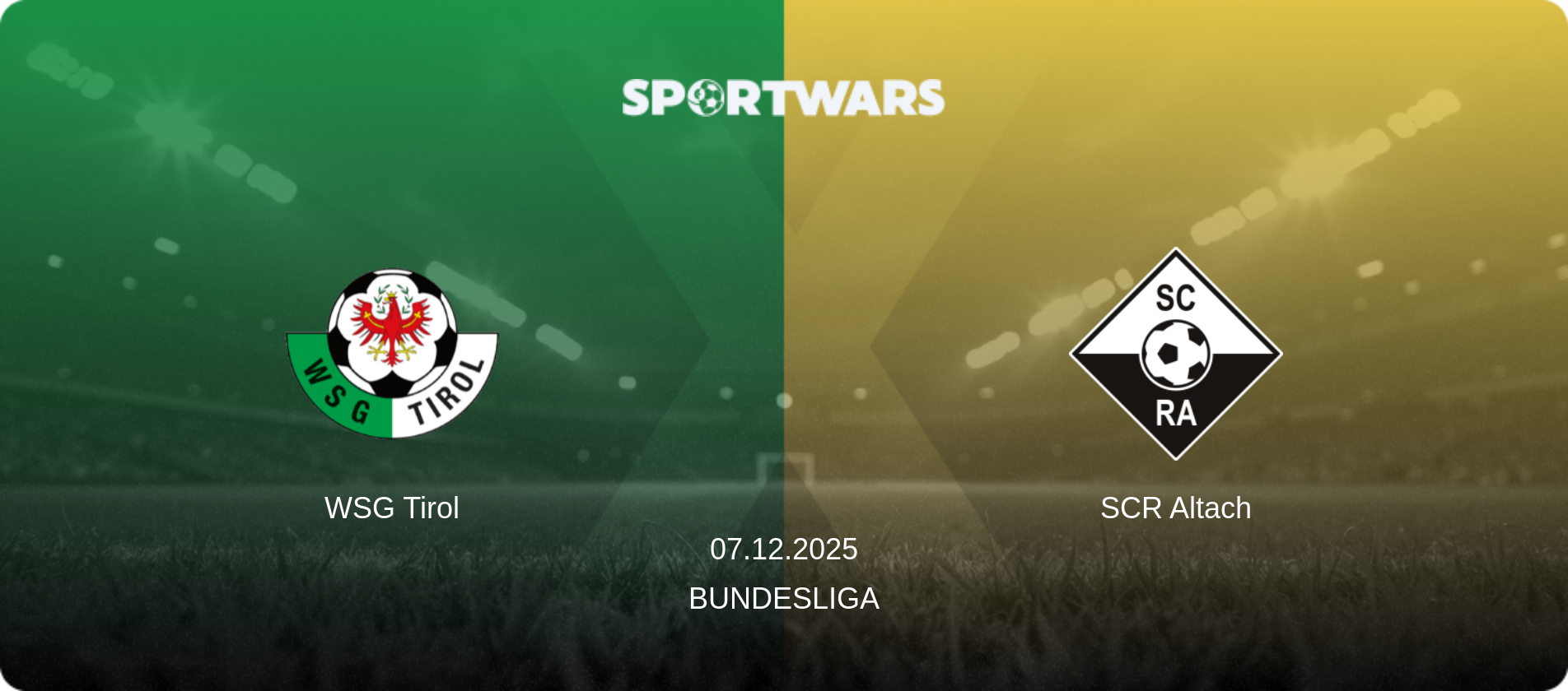 WSG Tirol — SCR Altach, 07.12.2025 — Bundesliga (match preview)
