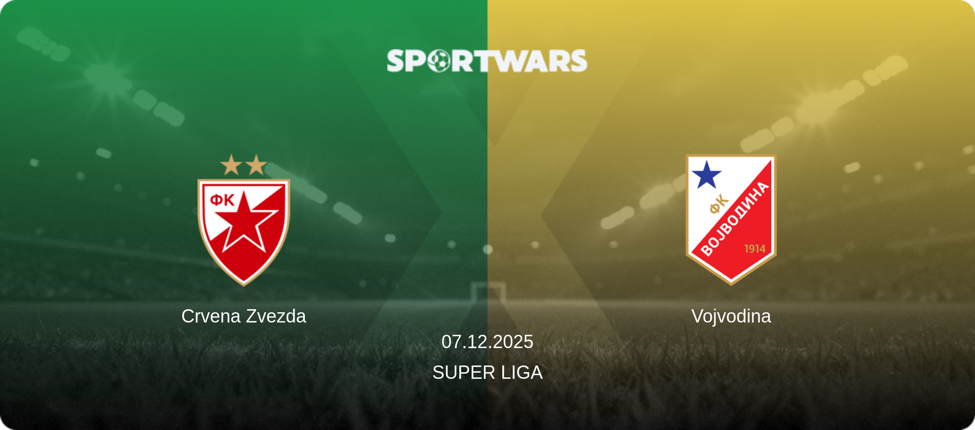 Crvena Zvezda — Vojvodina, 07.12.2025 — Super Liga (match preview)