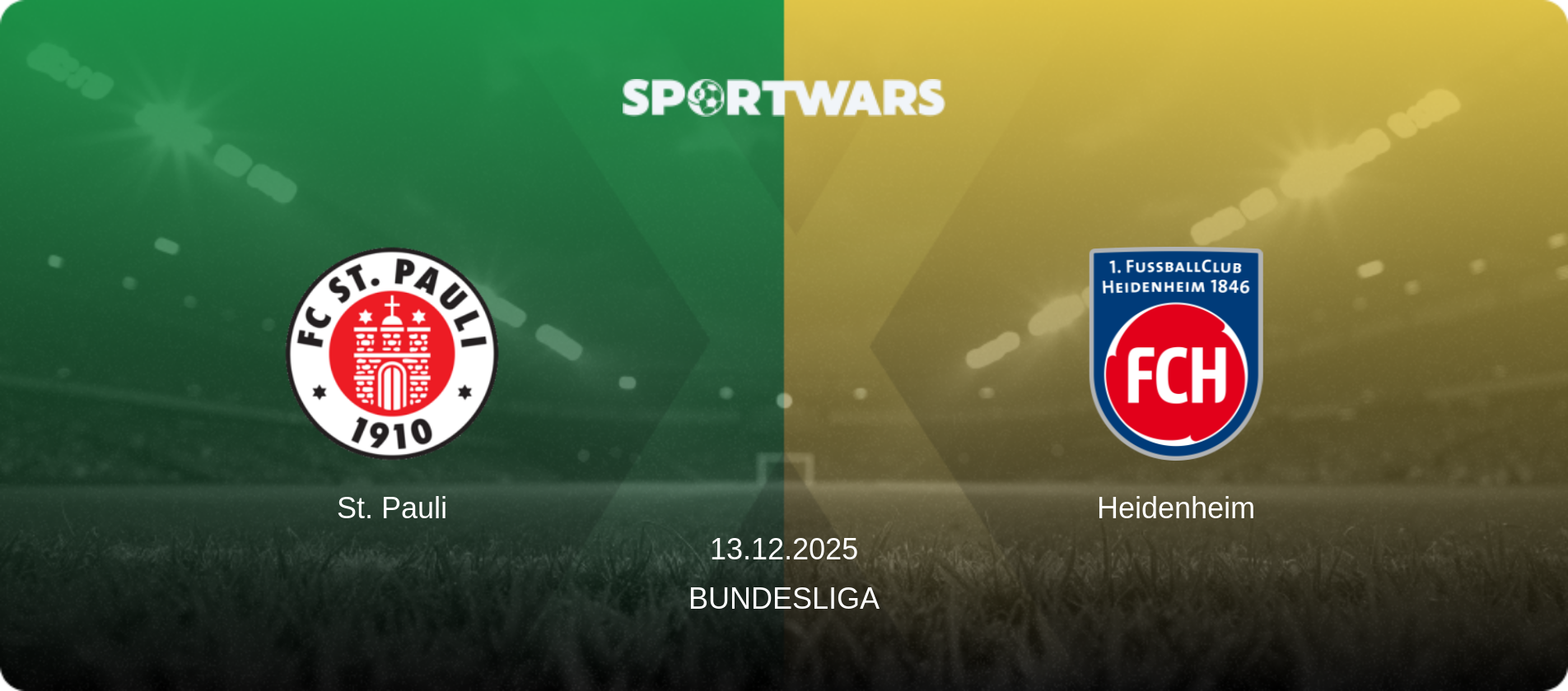 St. Pauli — Heidenheim, 13.12.2025 — Bundesliga (match preview)