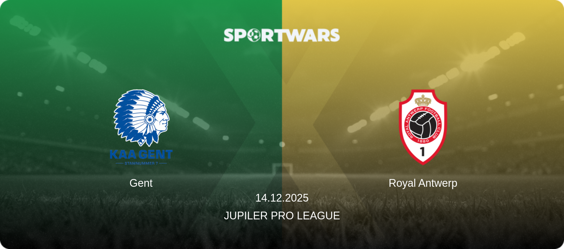 Gent — Royal Antwerp, 14.12.2025 — Jupiler Pro League (match preview)