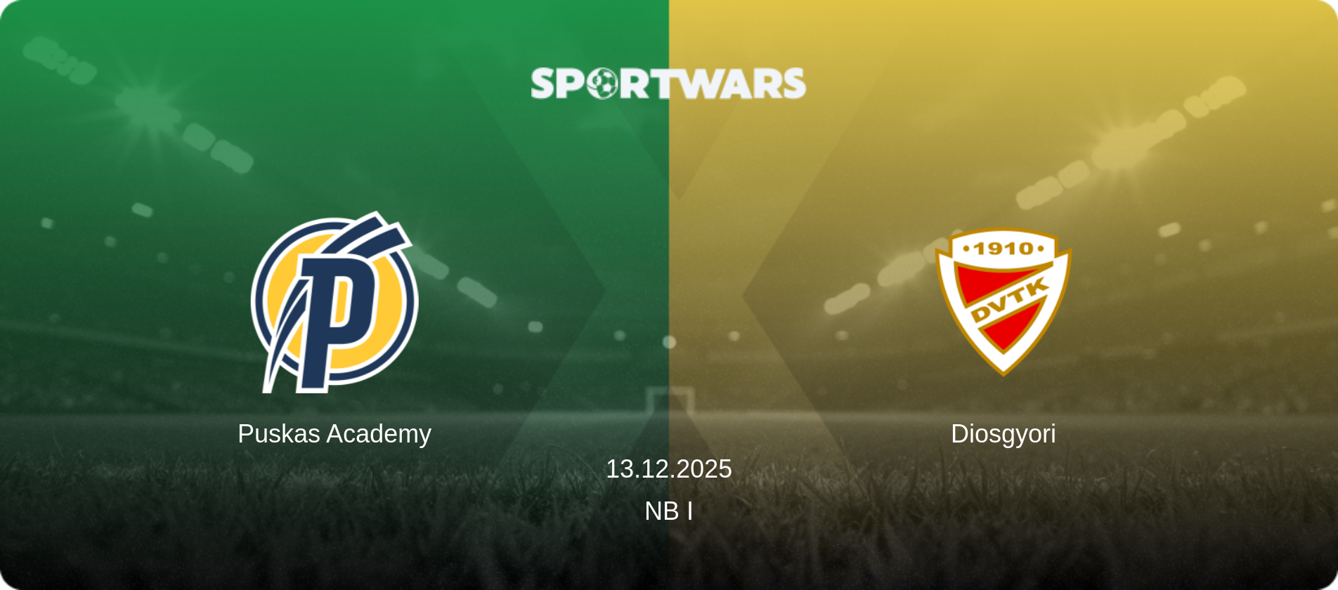 Puskas Academy — Diosgyori, 13.12.2025 — NB I (match preview)