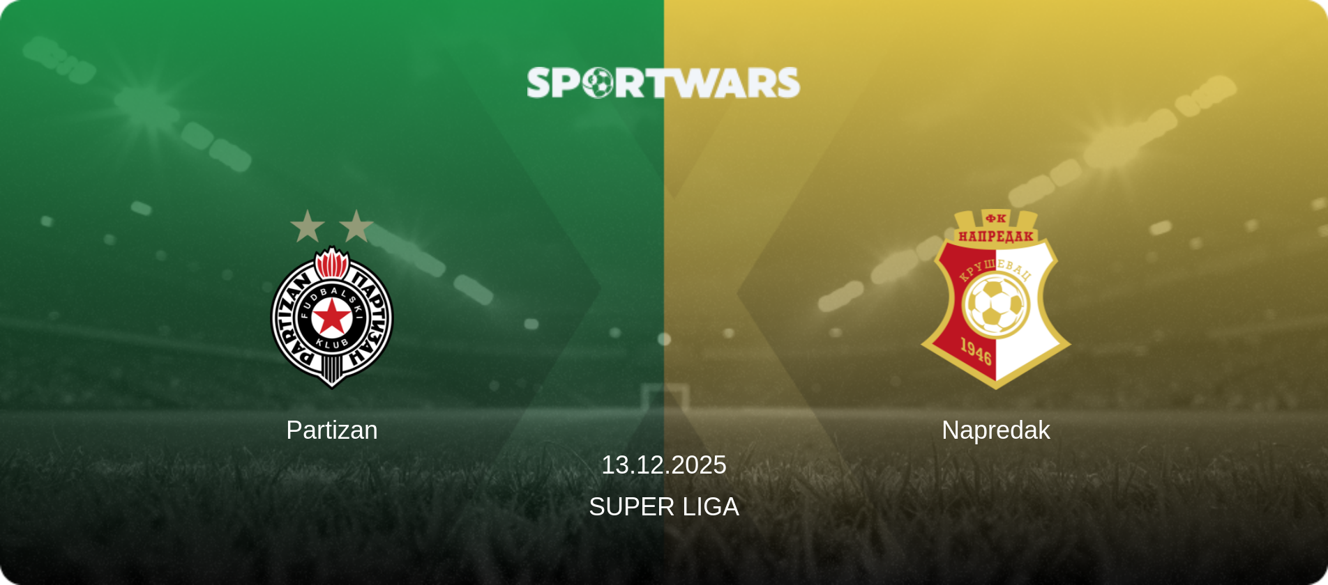 Partizan — Napredak, 13.12.2025 — Super Liga (match preview)