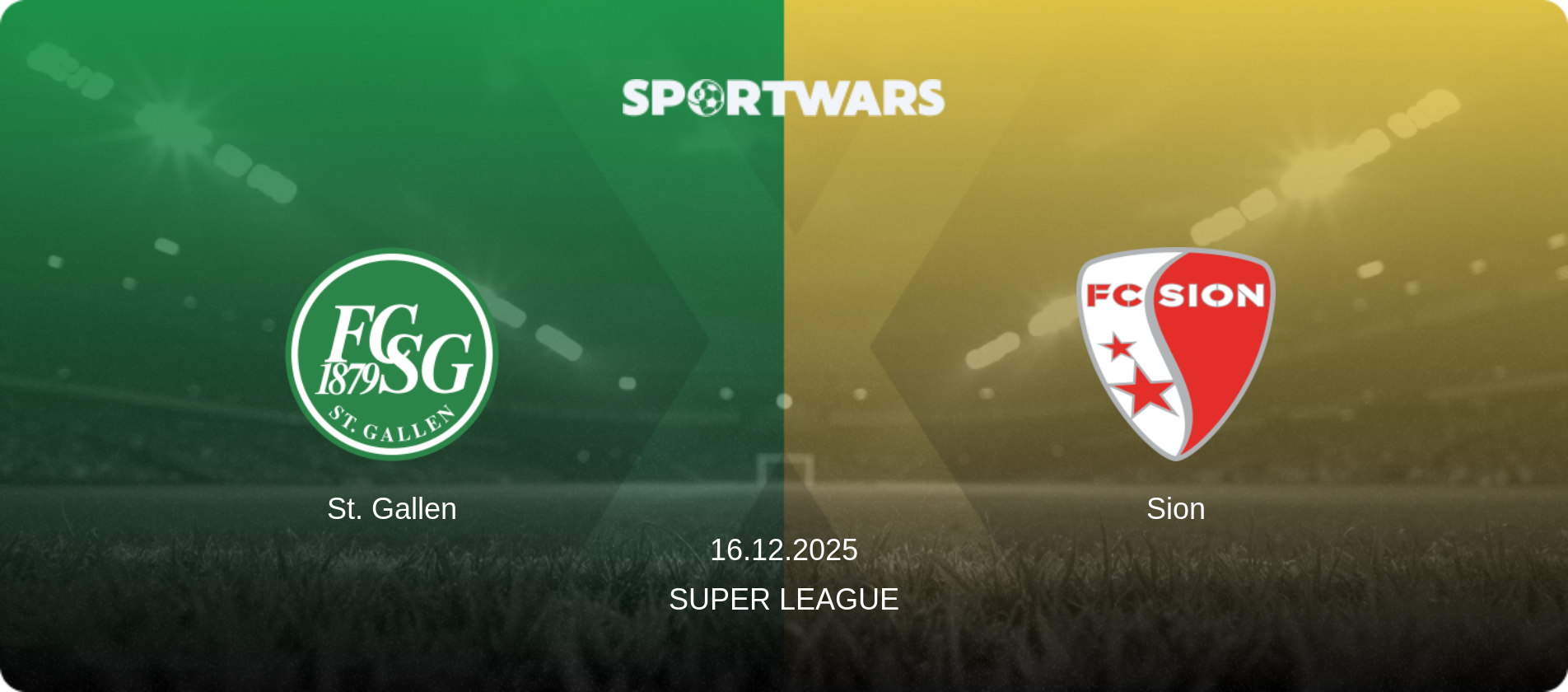 St. Gallen — Sion, 16.12.2025 — Super League (match preview)
