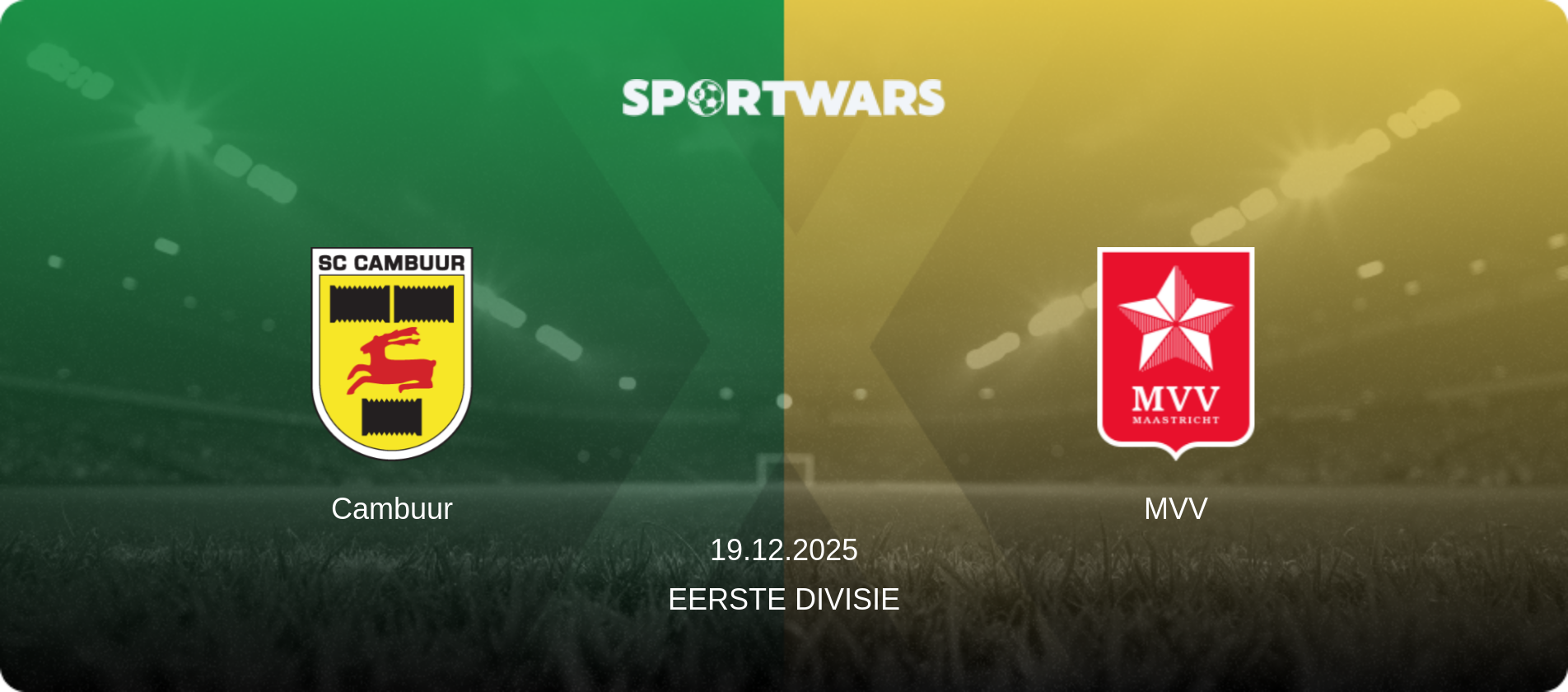 Cambuur — MVV, 19.12.2025 — Eerste Divisie (match preview)