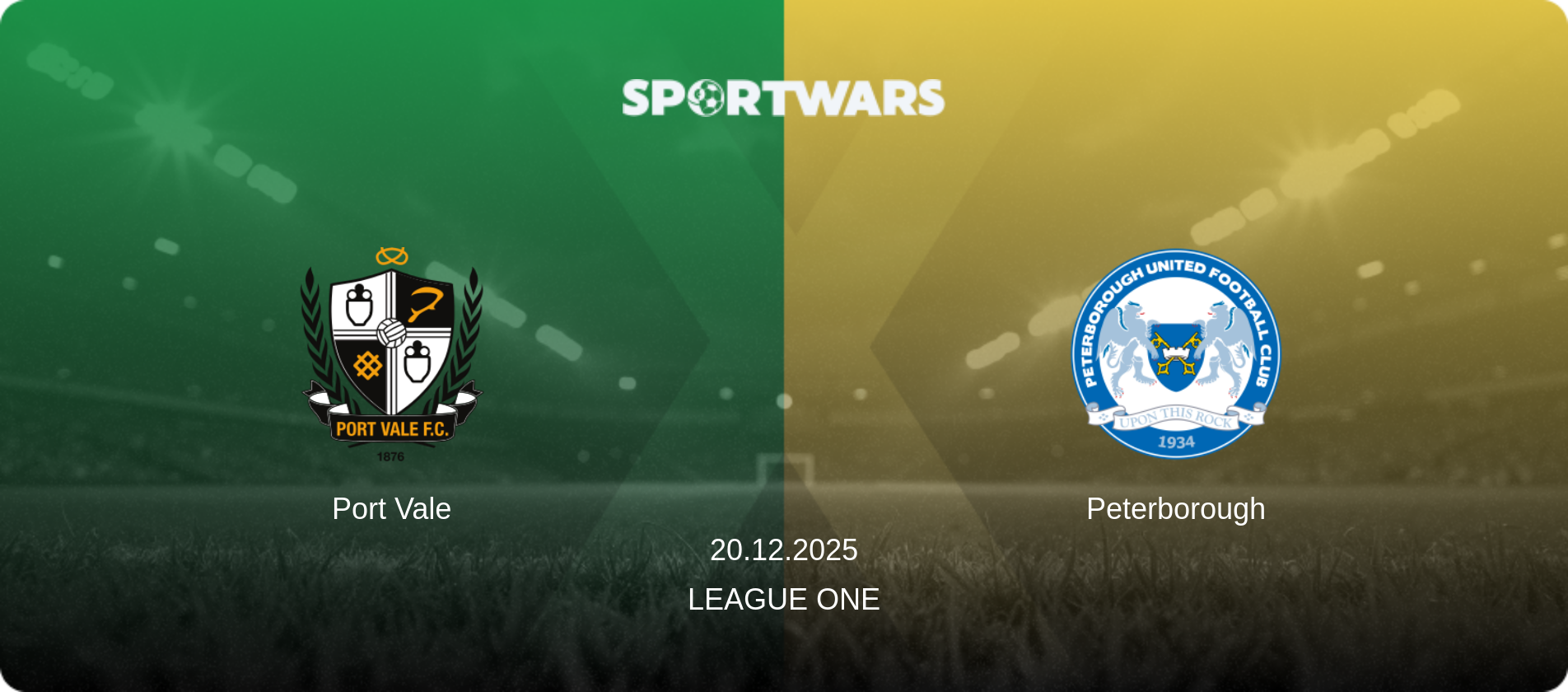 Port Vale — Peterborough, 20.12.2025 — League One (match preview)