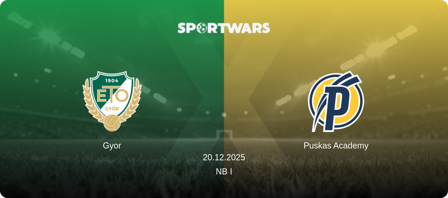 Gyor — Puskas Academy, 20.12.2025 — NB I (match preview)