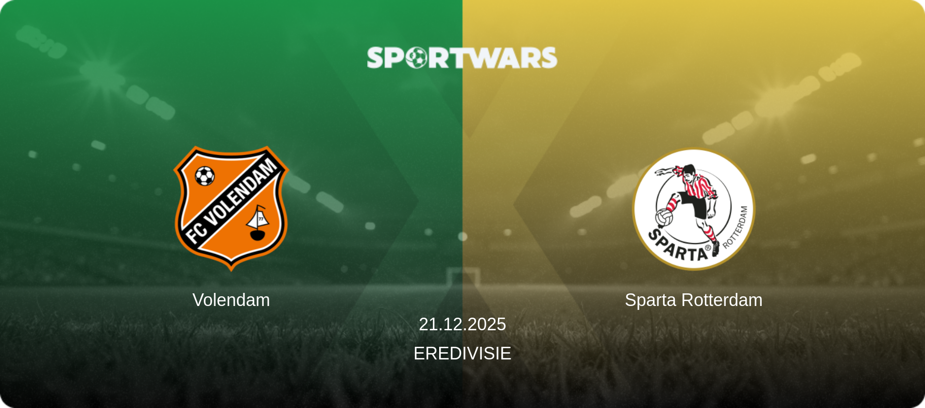 Volendam — Sparta Rotterdam, 21.12.2025 — Eredivisie (match preview)