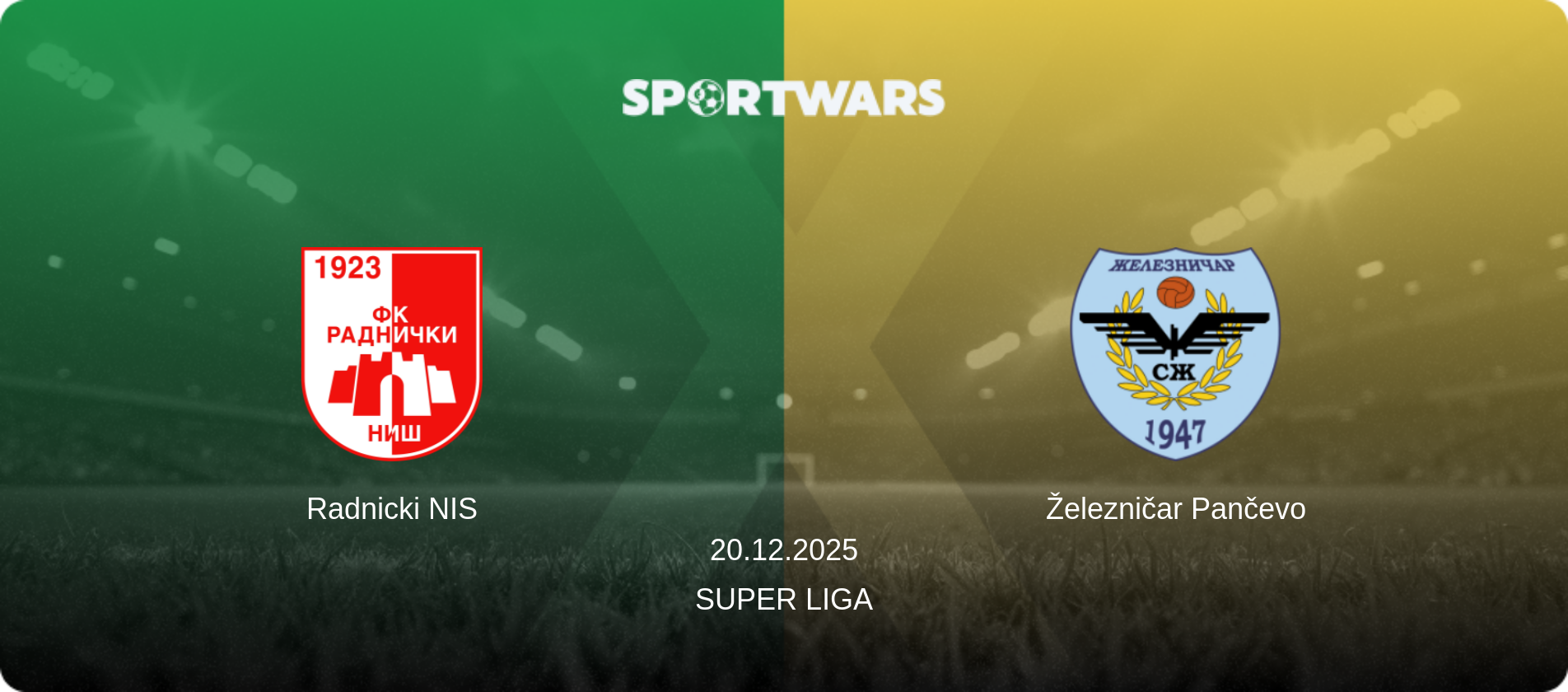 Radnicki NIS — Železničar Pančevo, 20.12.2025 — Super Liga (match preview)