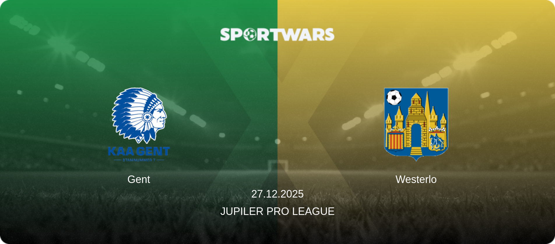 Gent — Westerlo, 27.12.2025 — Jupiler Pro League (match preview)