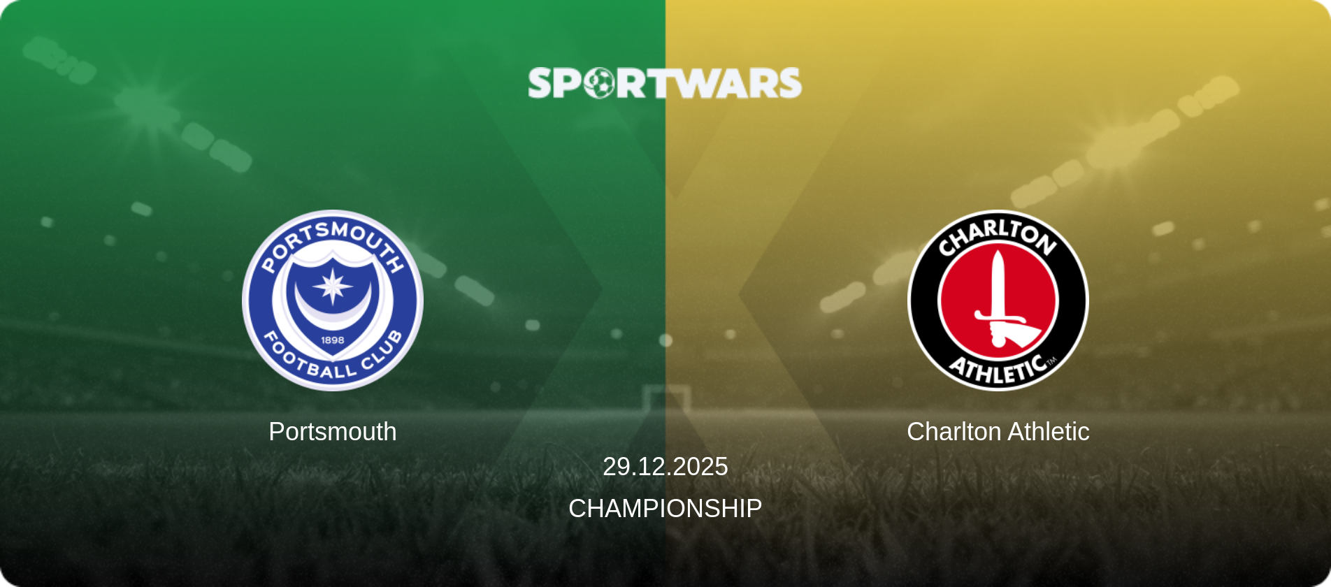 Portsmouth — Charlton Athletic, 29.12.2025 — Championship (match preview)