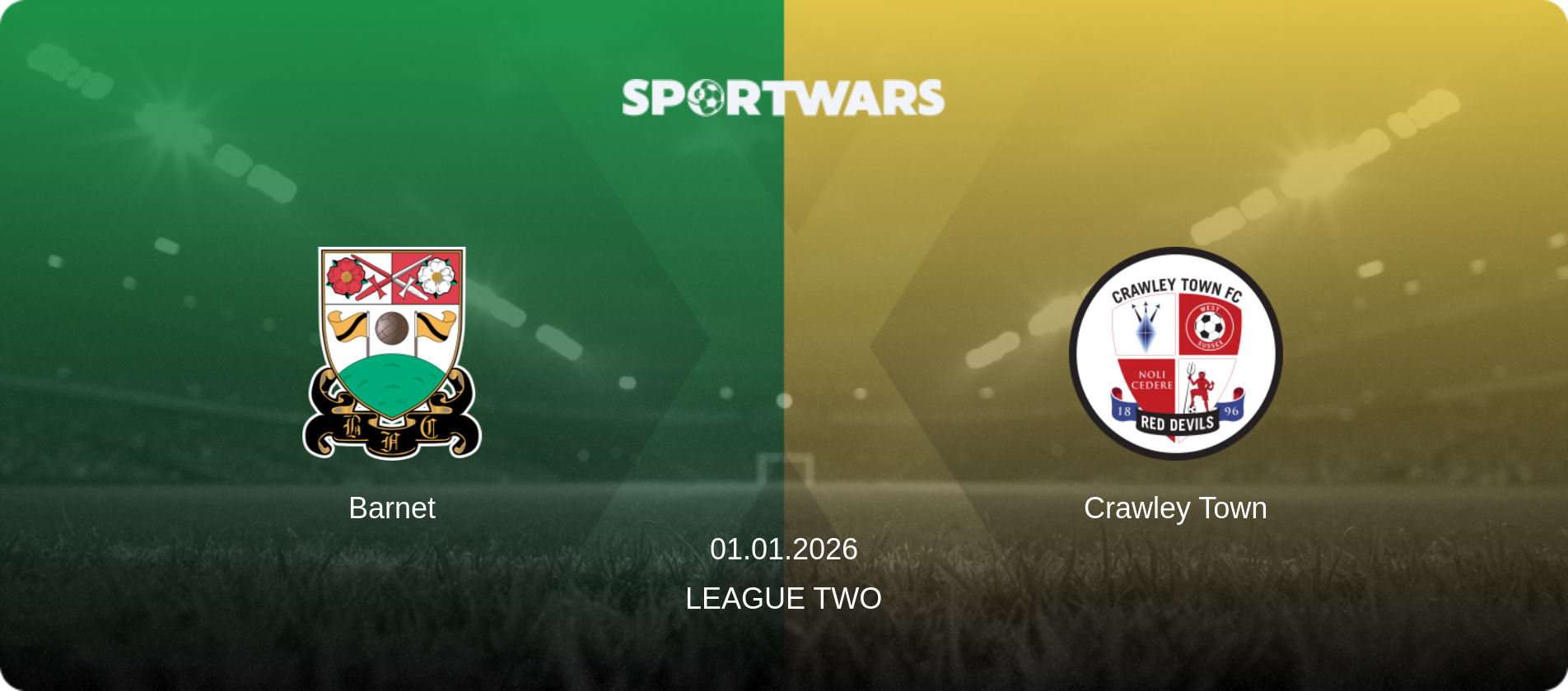 Barnet — Crawley Town, 01.01.2026 — League Two (match preview)