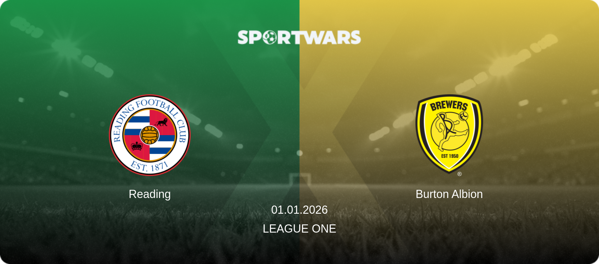 Reading — Burton Albion, 01.01.2026 — League One (match preview)