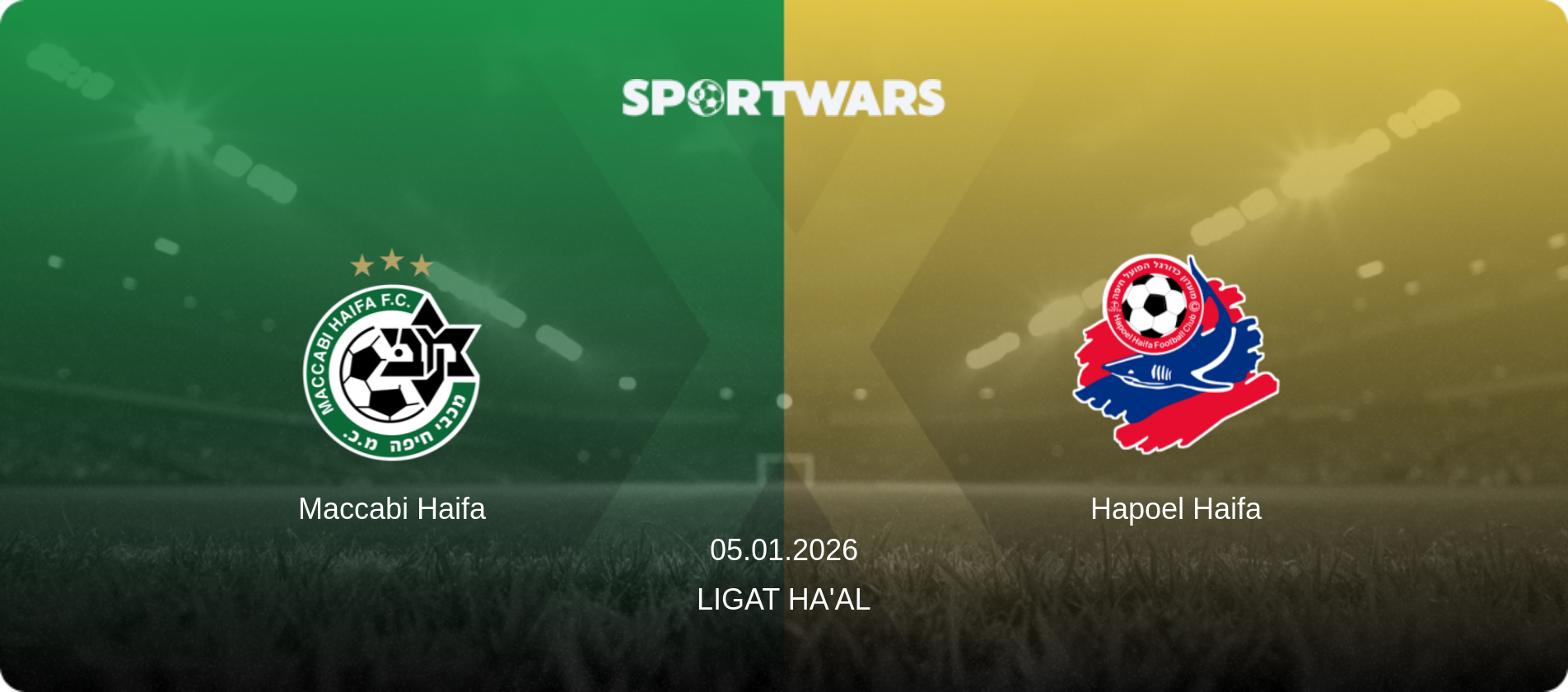 Maccabi Haifa — Hapoel Haifa, 05.01.2026 — Ligat Ha'al (match preview)
