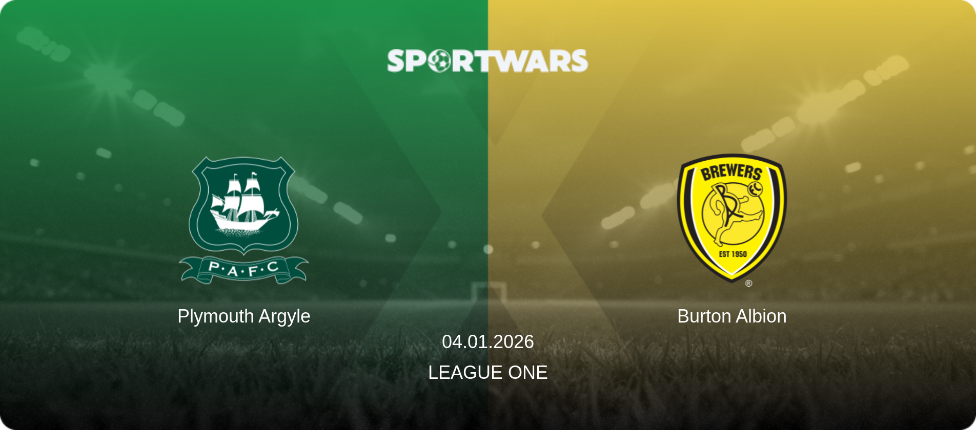 Plymouth Argyle — Burton Albion, 04.01.2026 — League One (match preview)
