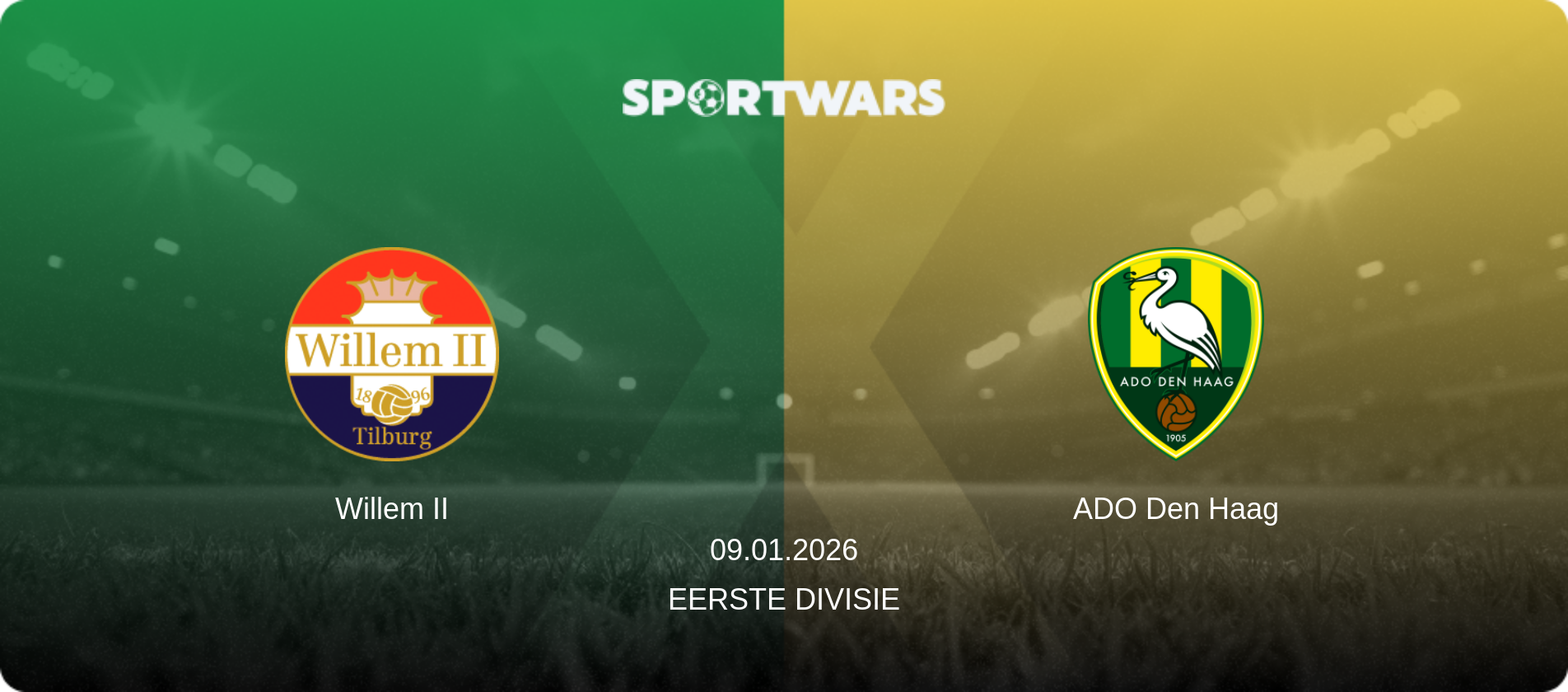Willem II — ADO Den Haag, 09.01.2026 — Eerste Divisie (match preview)