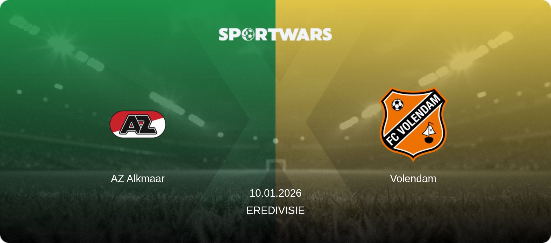 AZ Alkmaar — Volendam, 10.01.2026 — Eredivisie (match preview)