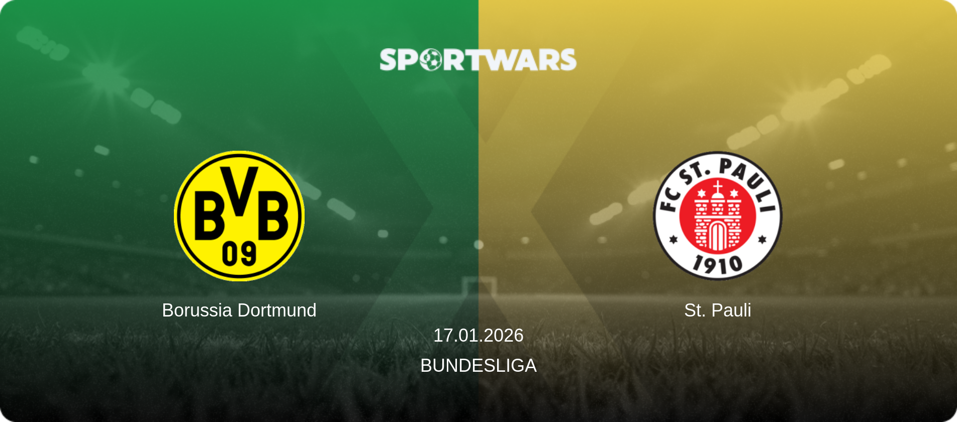 Borussia Dortmund — St. Pauli, 17.01.2026 — Bundesliga (match preview)