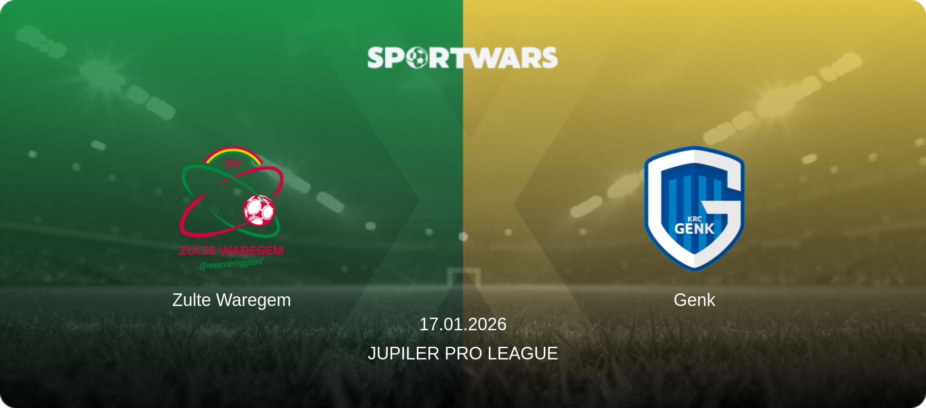 Zulte Waregem — Genk, 17.01.2026 — Jupiler Pro League (match preview)