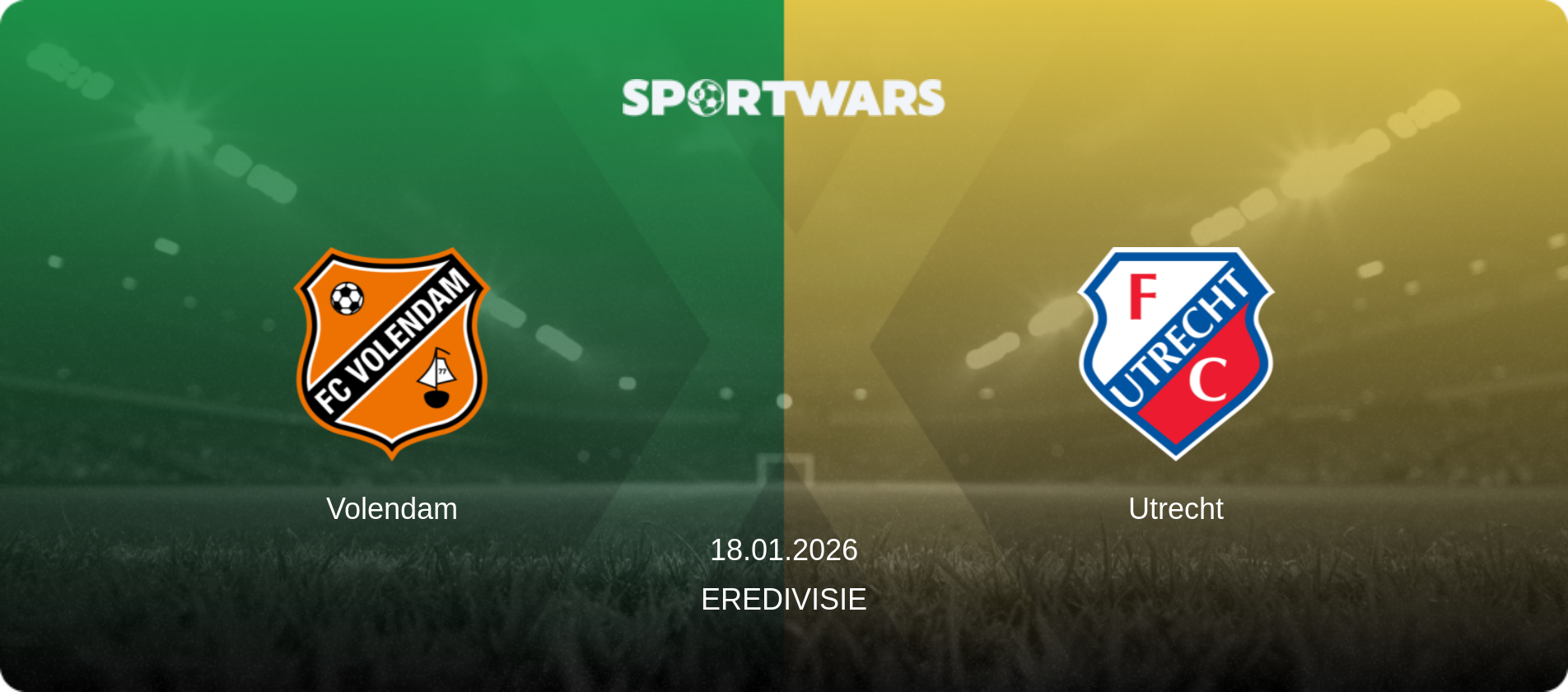 Volendam — Utrecht, 18.01.2026 — Eredivisie (match preview)
