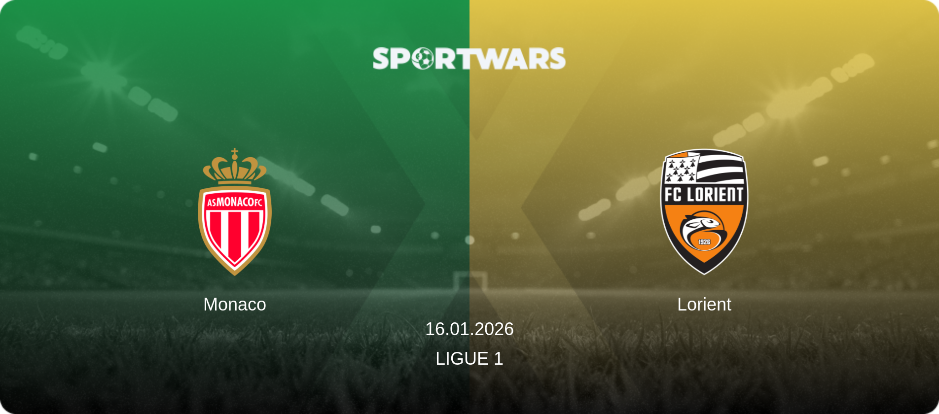 Monaco — Lorient, 16.01.2026 — Ligue 1 (match preview)