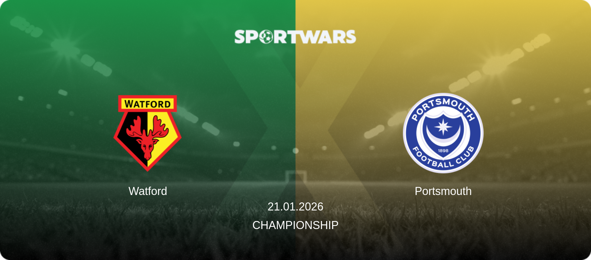 Watford — Portsmouth, 21.01.2026 — Championship (match preview)