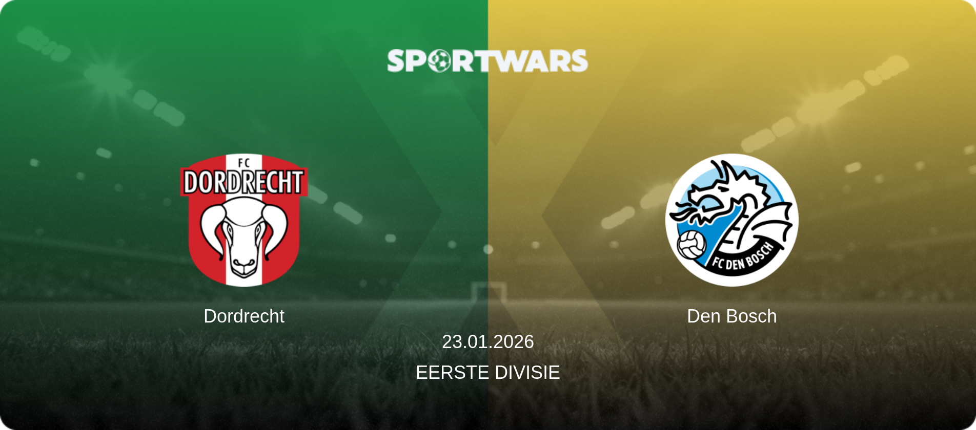 Dordrecht — Den Bosch, 23.01.2026 — Eerste Divisie (match preview)