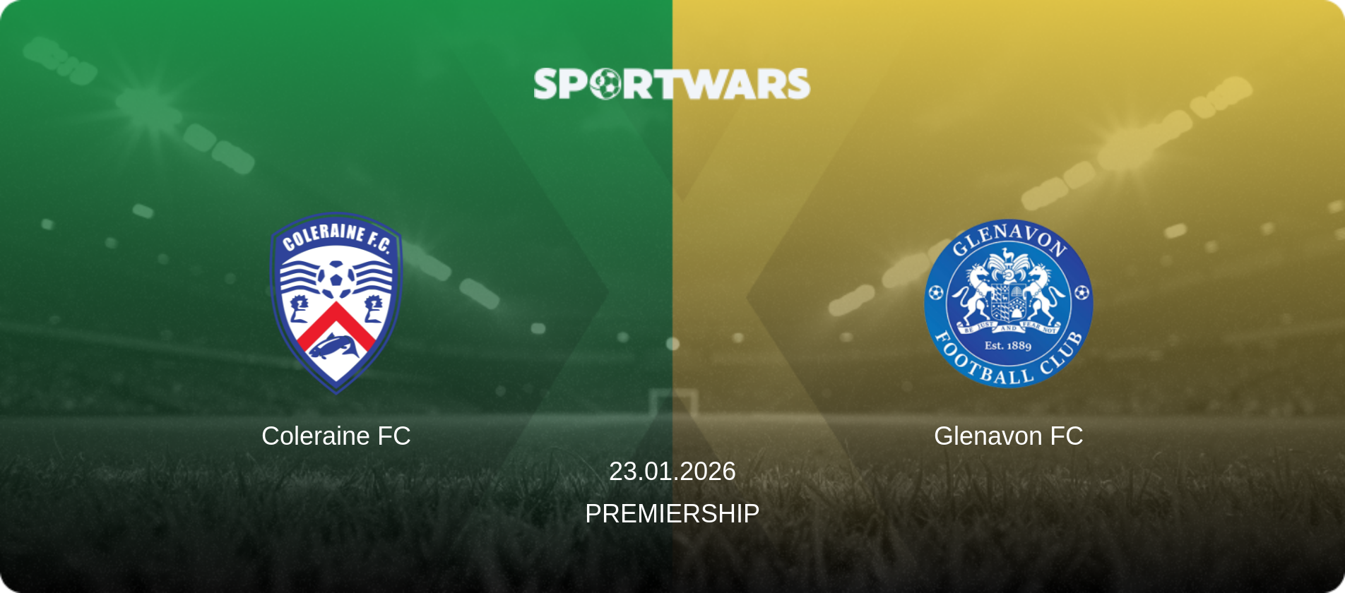 Coleraine FC — Glenavon FC, 23.01.2026 — Premiership (match preview)