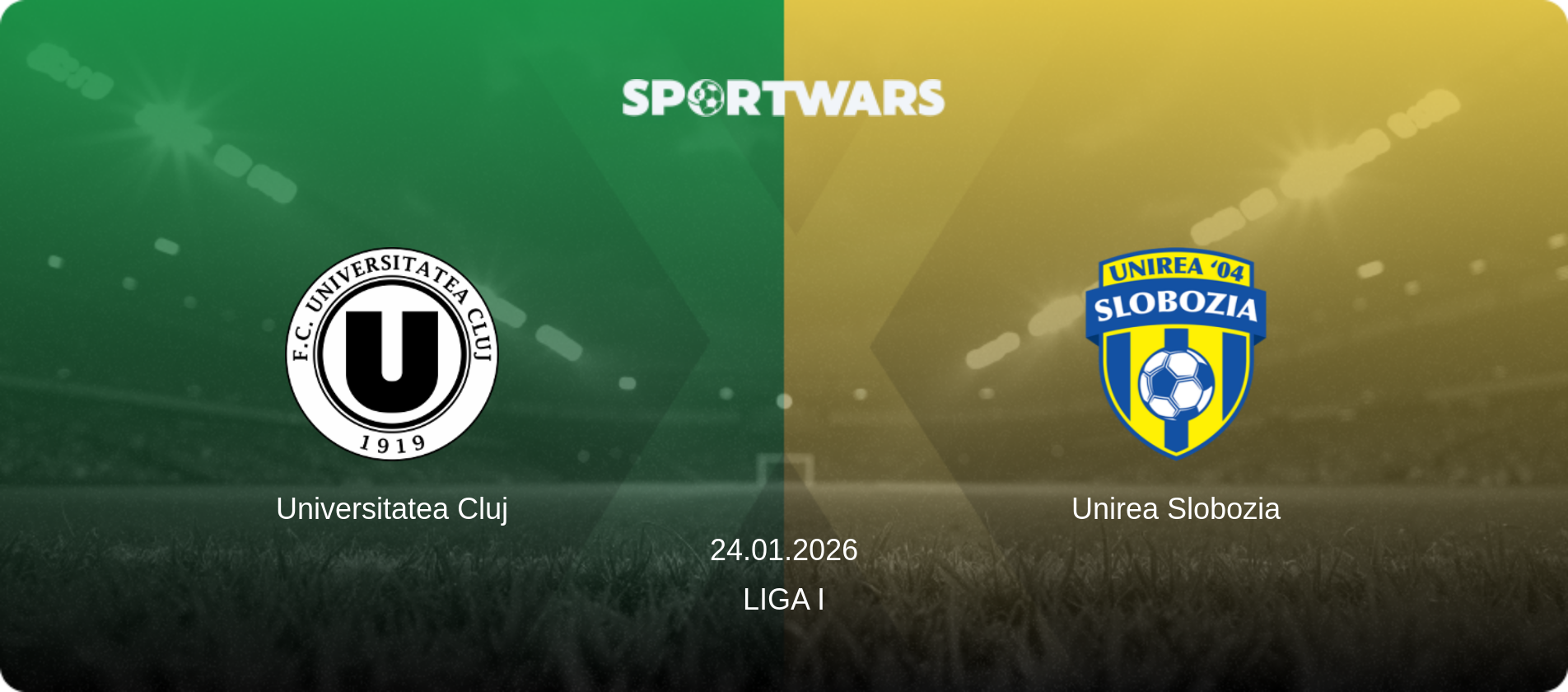 Universitatea Cluj — Unirea Slobozia, 24.01.2026 — Liga I (match preview)