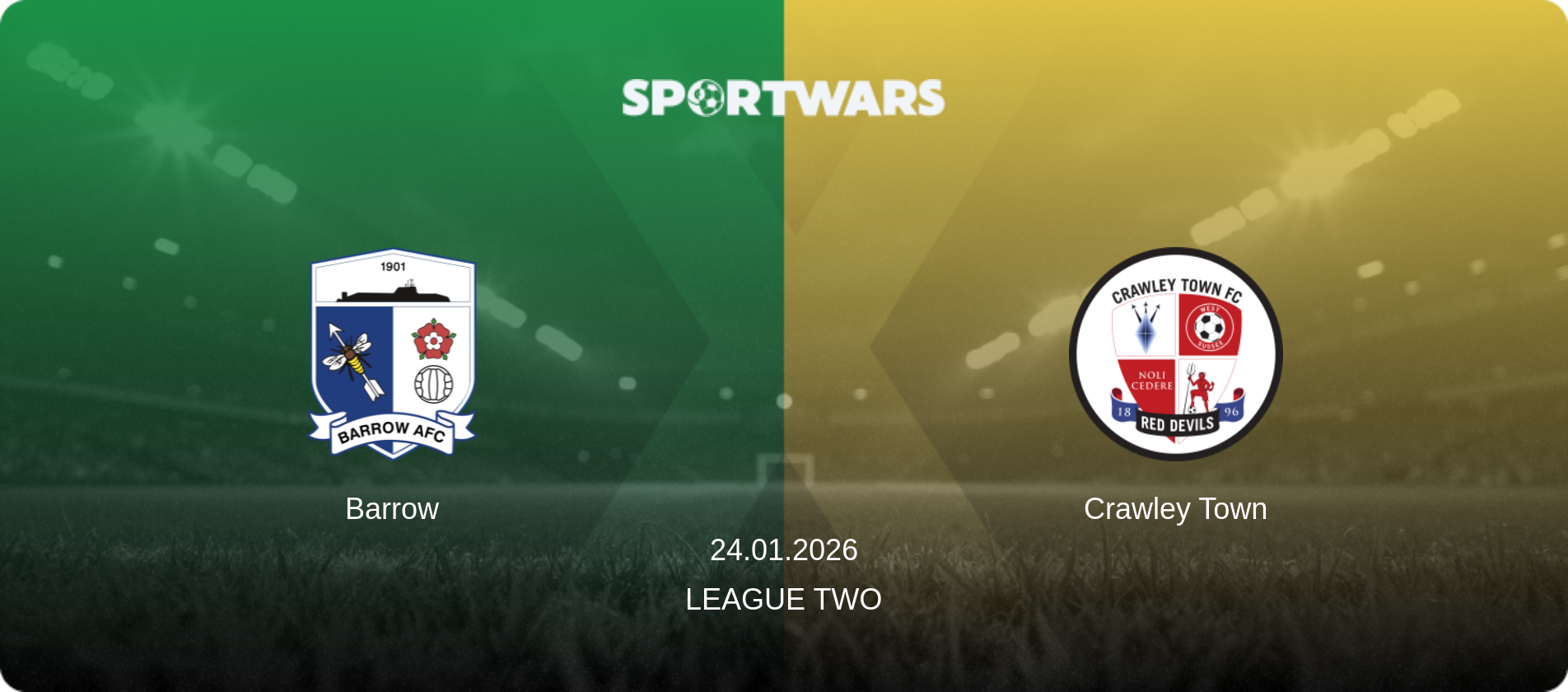 Barrow — Crawley Town, 24.01.2026 — League Two (match preview)