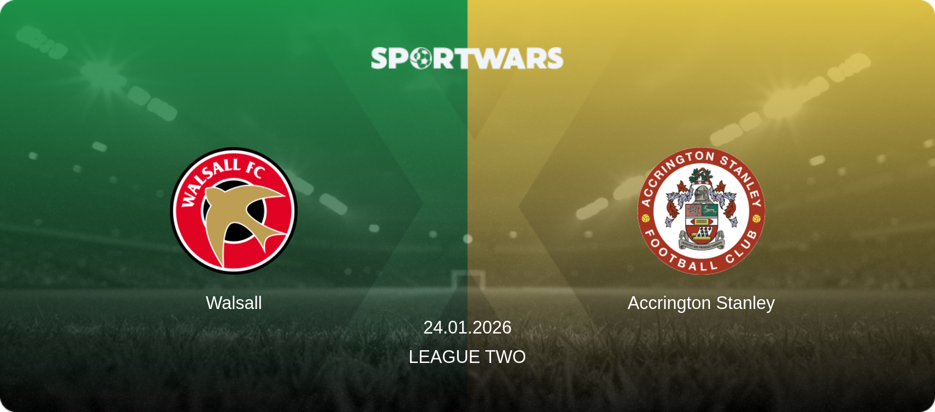 Walsall — Accrington Stanley, 24.01.2026 — League Two (match preview)