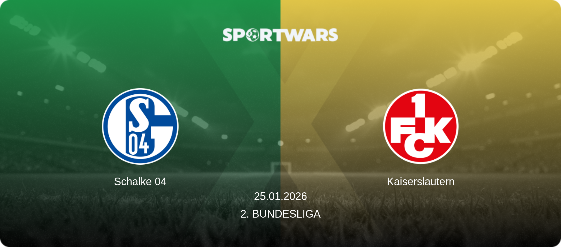 Schalke 04 — Kaiserslautern, 25.01.2026 — 2. Bundesliga (match preview)