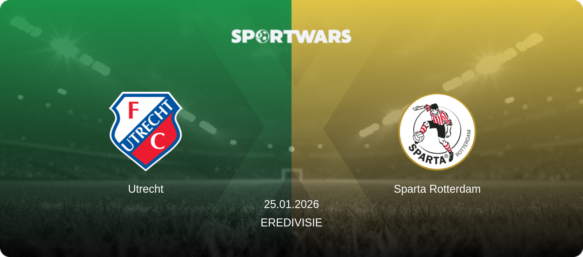 Utrecht — Sparta Rotterdam, 25.01.2026 — Eredivisie (match preview)