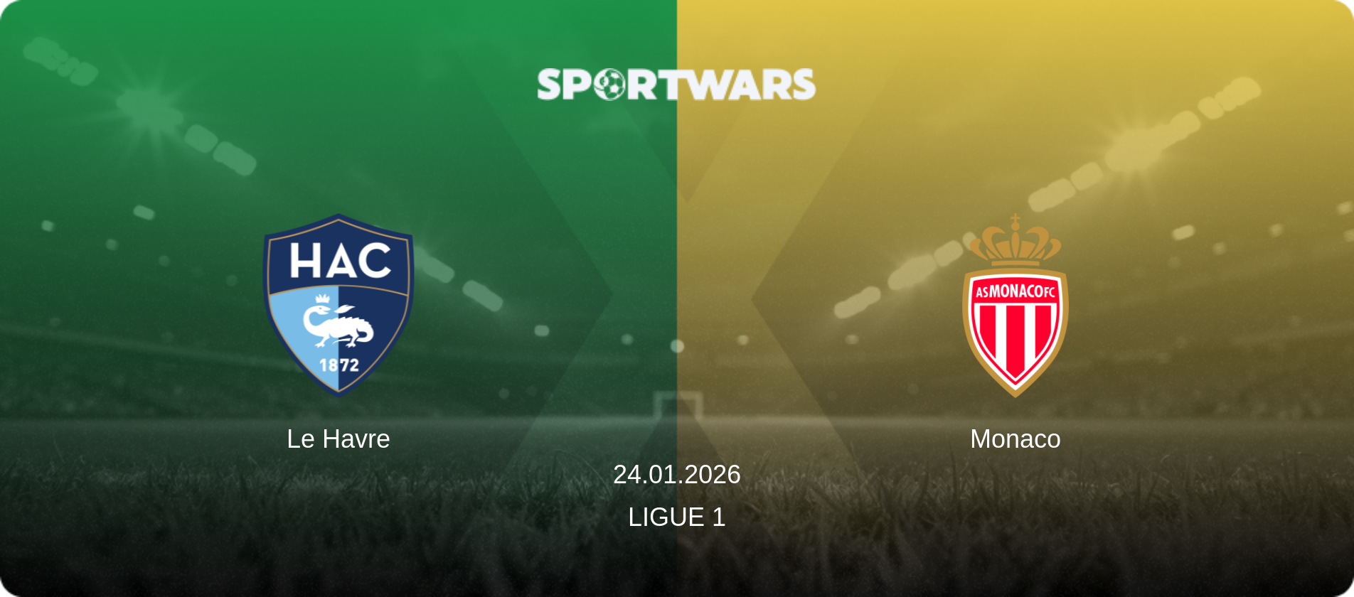 Le Havre — Monaco, 24.01.2026 — Ligue 1 (match preview)