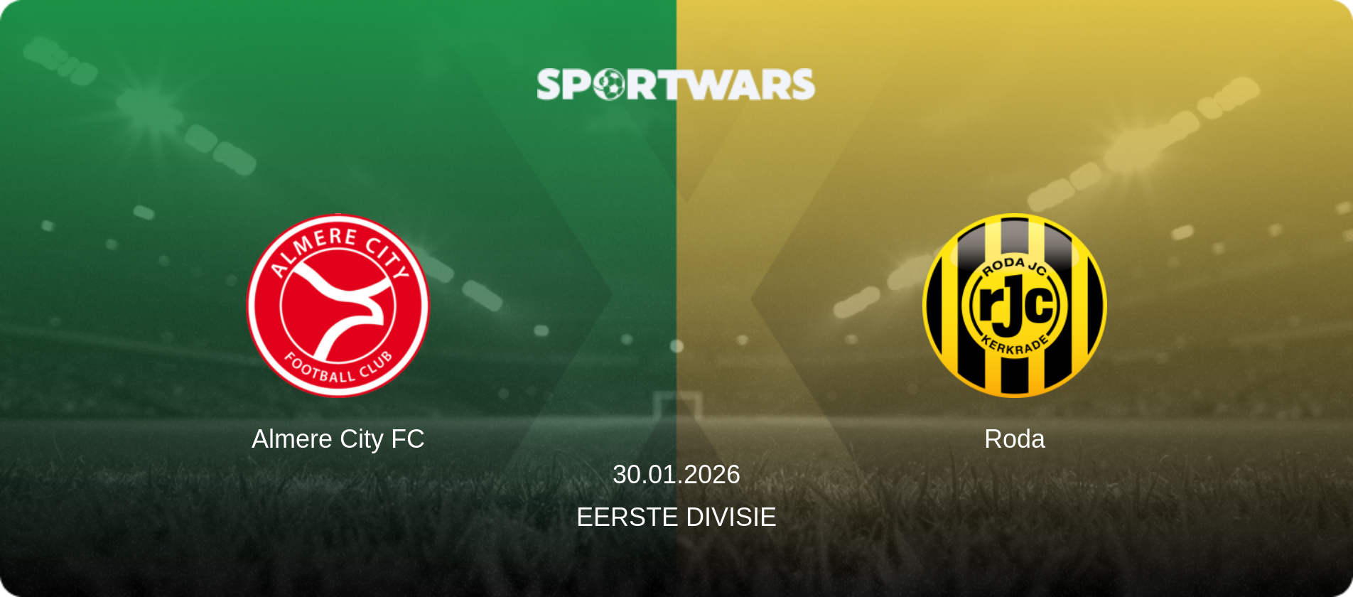 Almere City FC — Roda, 30.01.2026 — Eerste Divisie (match preview)