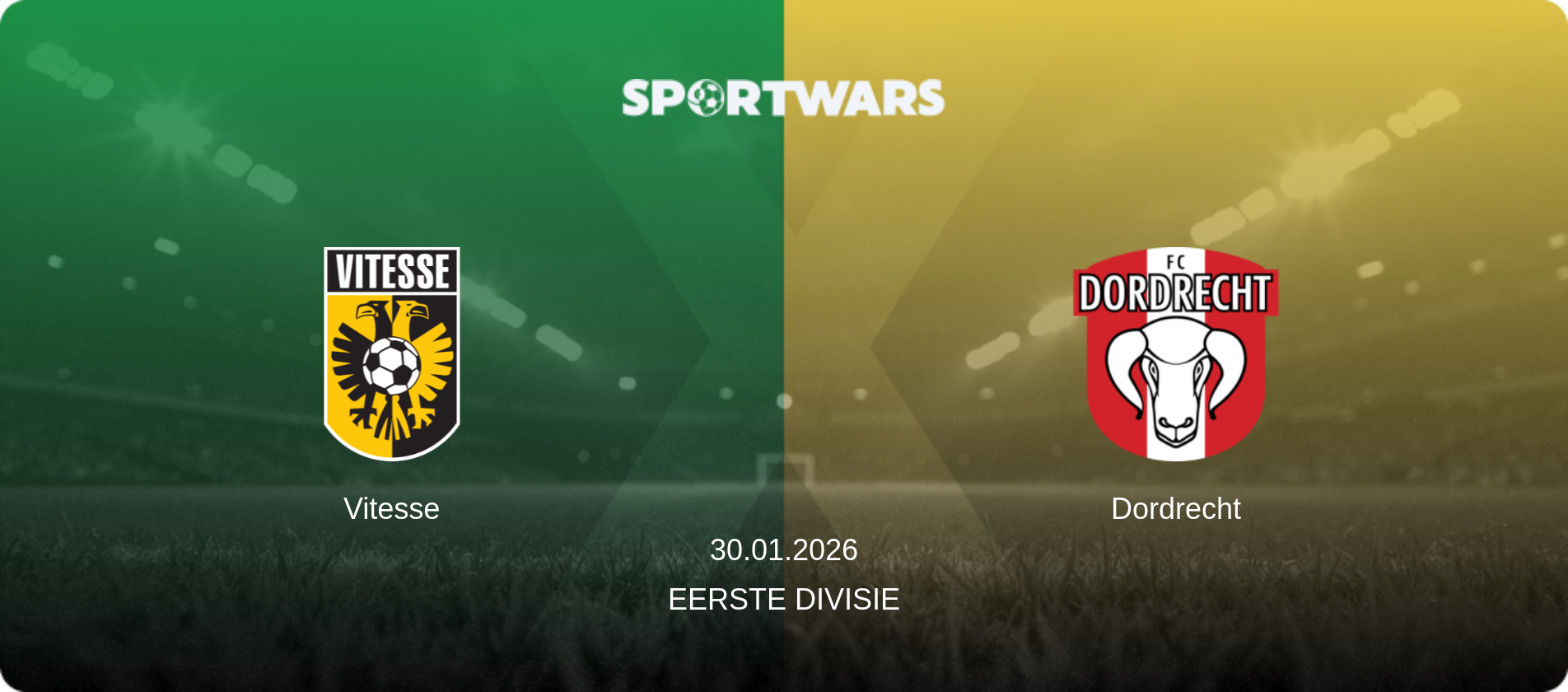 Vitesse — Dordrecht, 30.01.2026 — Eerste Divisie (match preview)