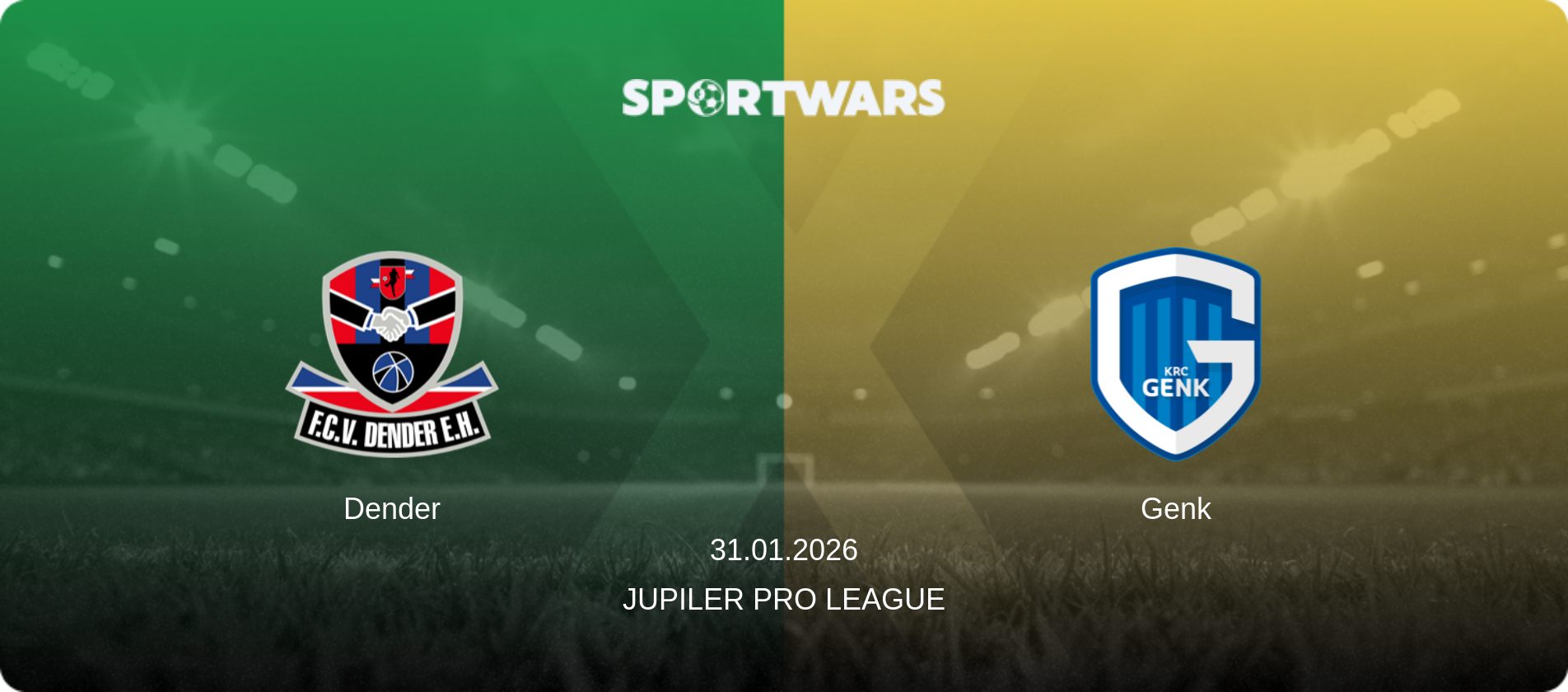 Dender — Genk, 31.01.2026 — Jupiler Pro League (match preview)
