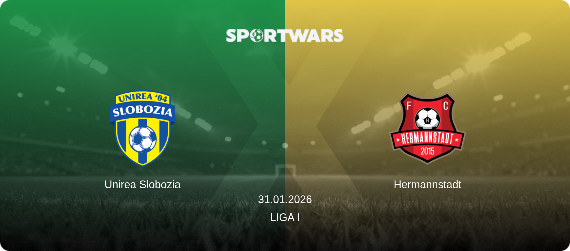 Unirea Slobozia — Hermannstadt, 31.01.2026 — Liga I (match preview)