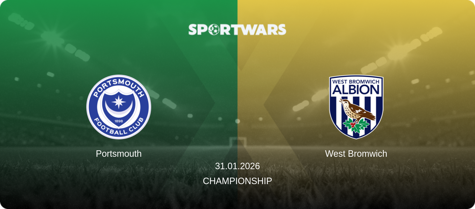 Portsmouth — West Bromwich, 31.01.2026 — Championship (match preview)
