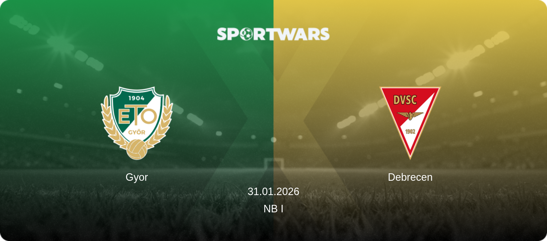 Gyor — Debrecen, 31.01.2026 — NB I (match preview)
