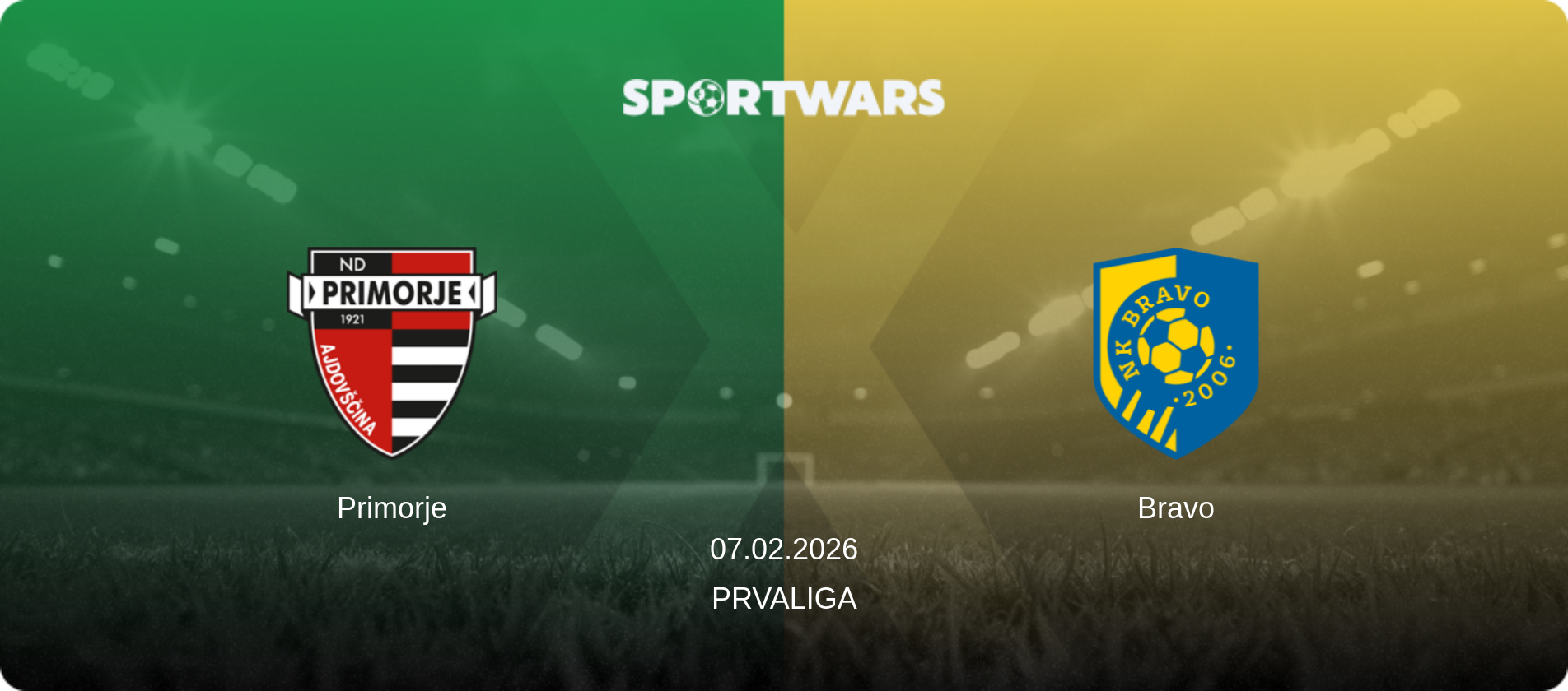 Primorje — Bravo, 07.02.2026 — PrvaLiga (match preview)