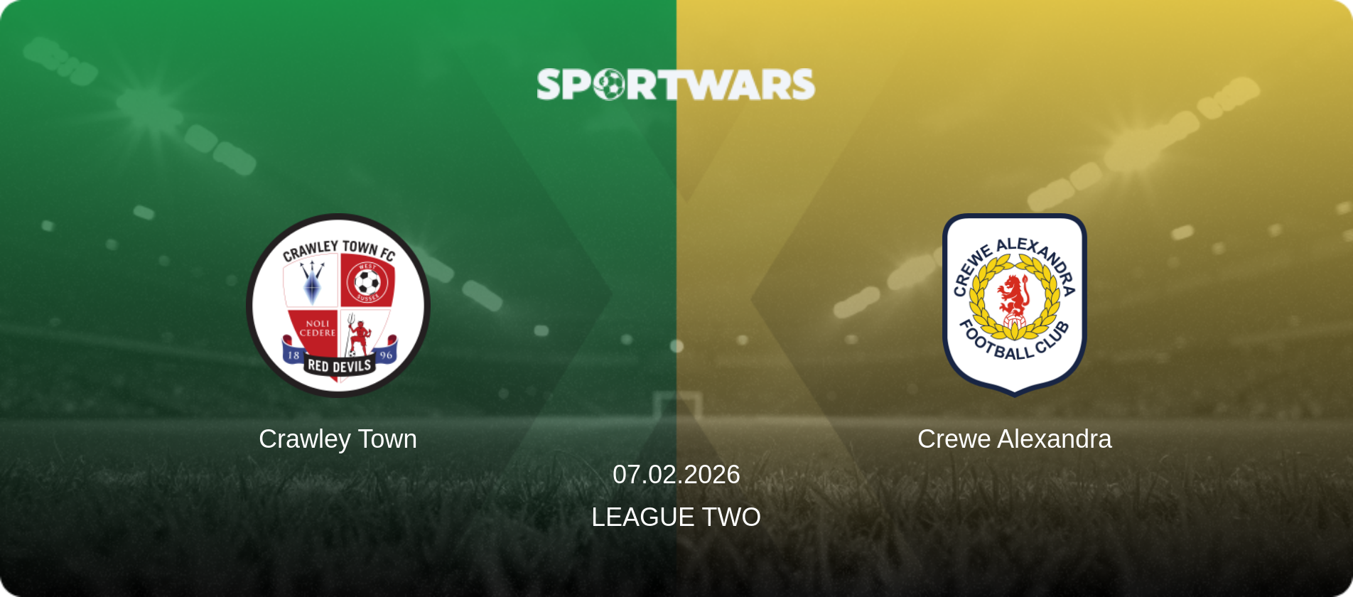 Crawley Town — Crewe Alexandra, 07.02.2026 — League Two (match preview)
