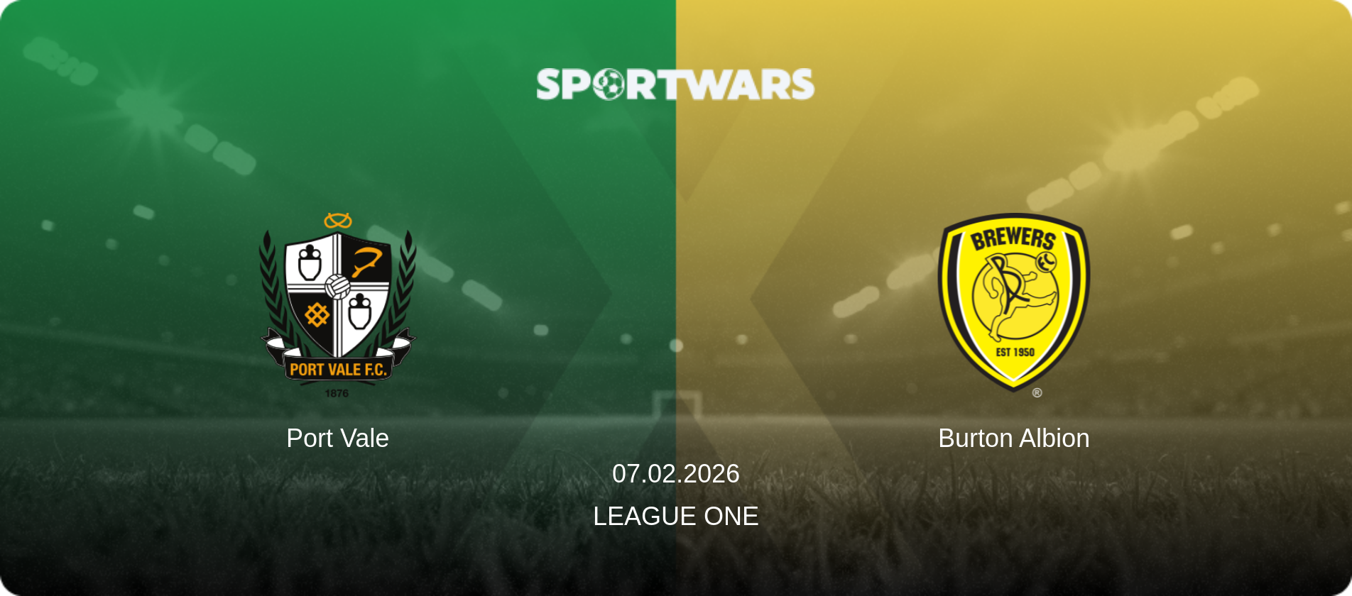 Port Vale — Burton Albion, 07.02.2026 — League One (match preview)