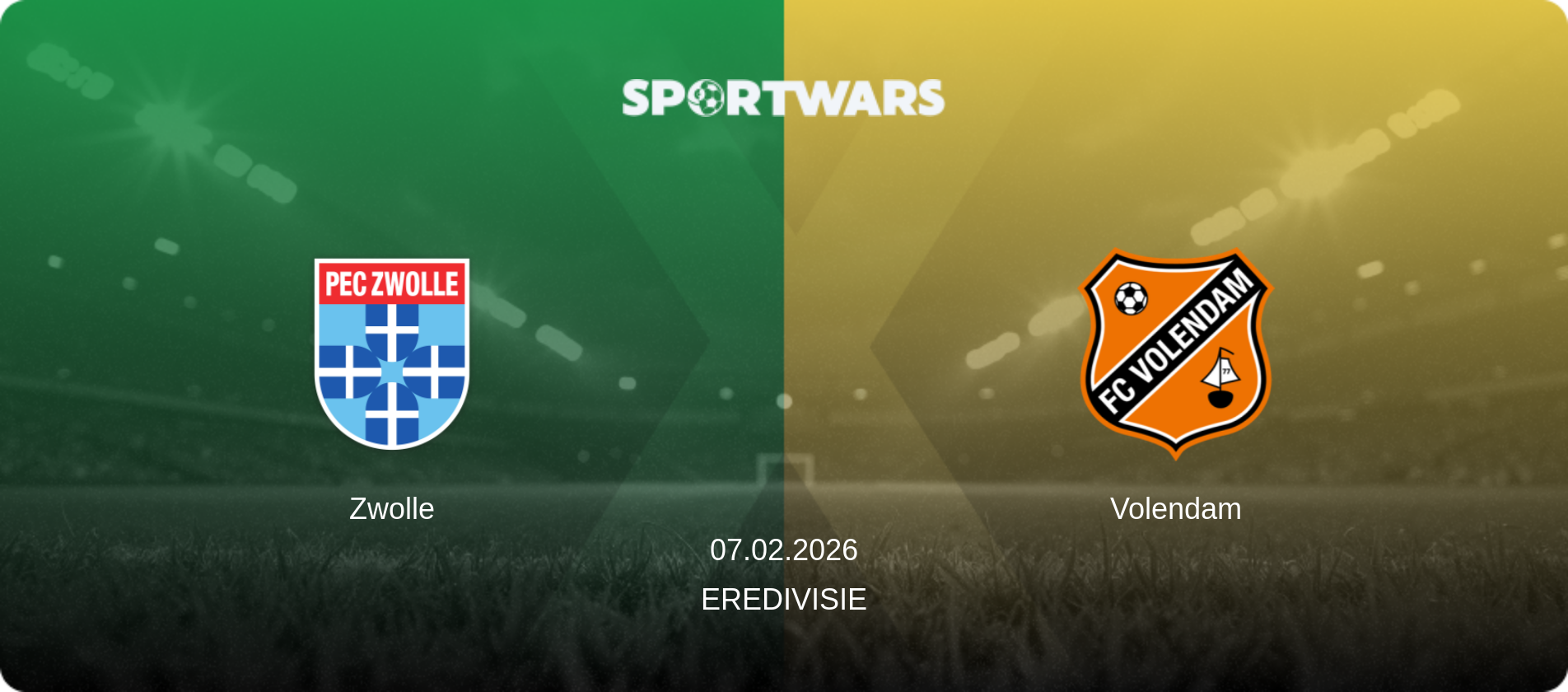 Zwolle — Volendam, 07.02.2026 — Eredivisie (match preview)