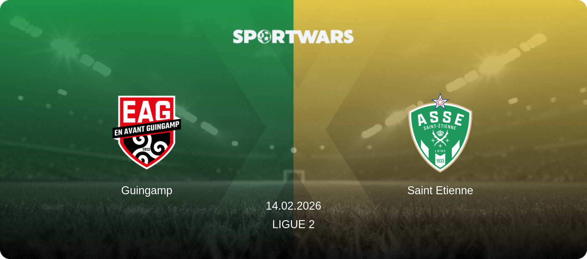 Guingamp — Saint Etienne, 14.02.2026 — Ligue 2 (match preview)
