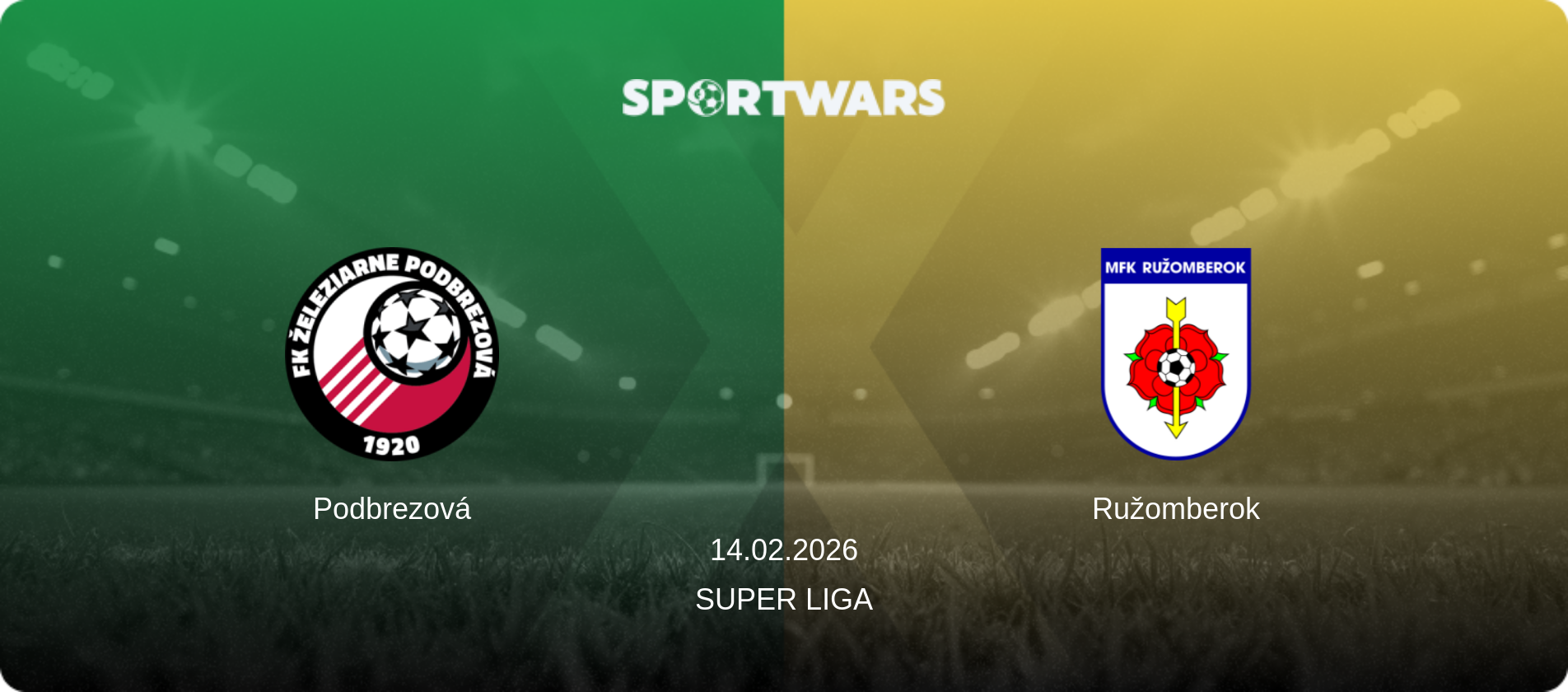 Podbrezová — Ružomberok, 14.02.2026 — Super Liga (match preview)