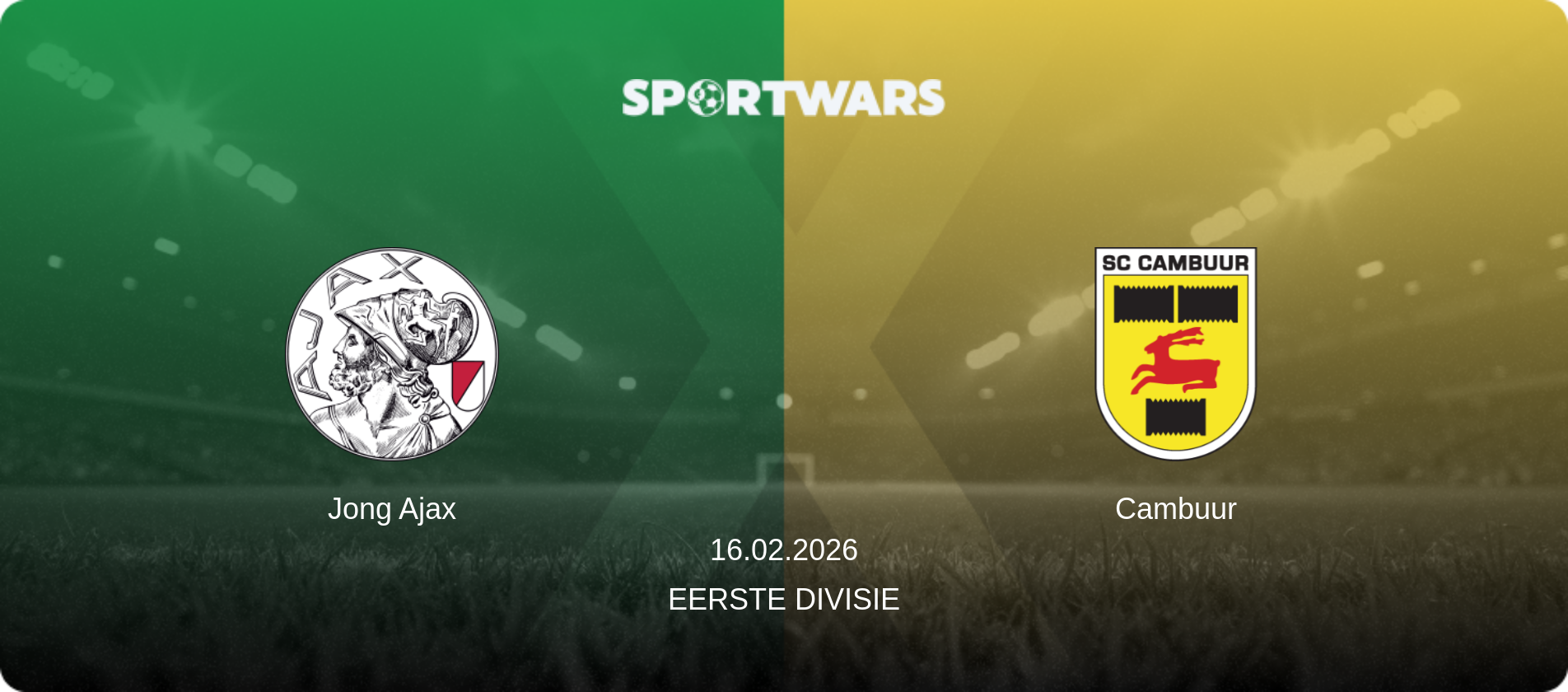 Jong Ajax — Cambuur, 16.02.2026 — Eerste Divisie (match preview)