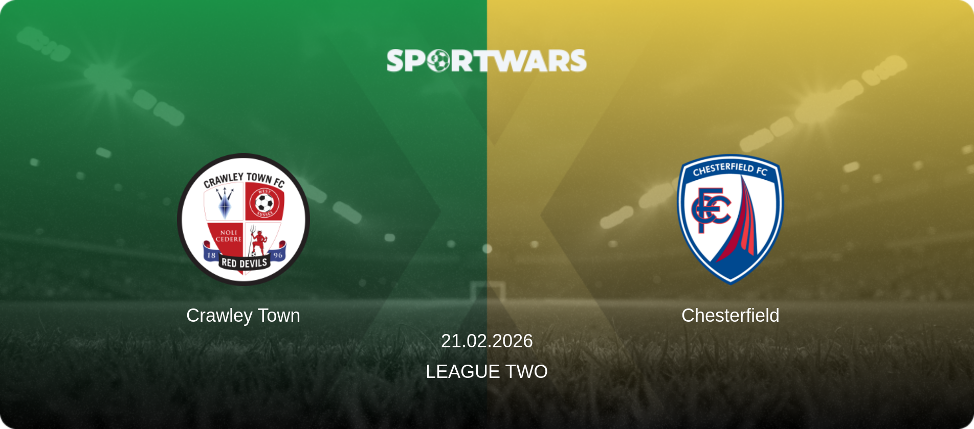 Crawley Town — Chesterfield, 21.02.2026 — League Two (match preview)