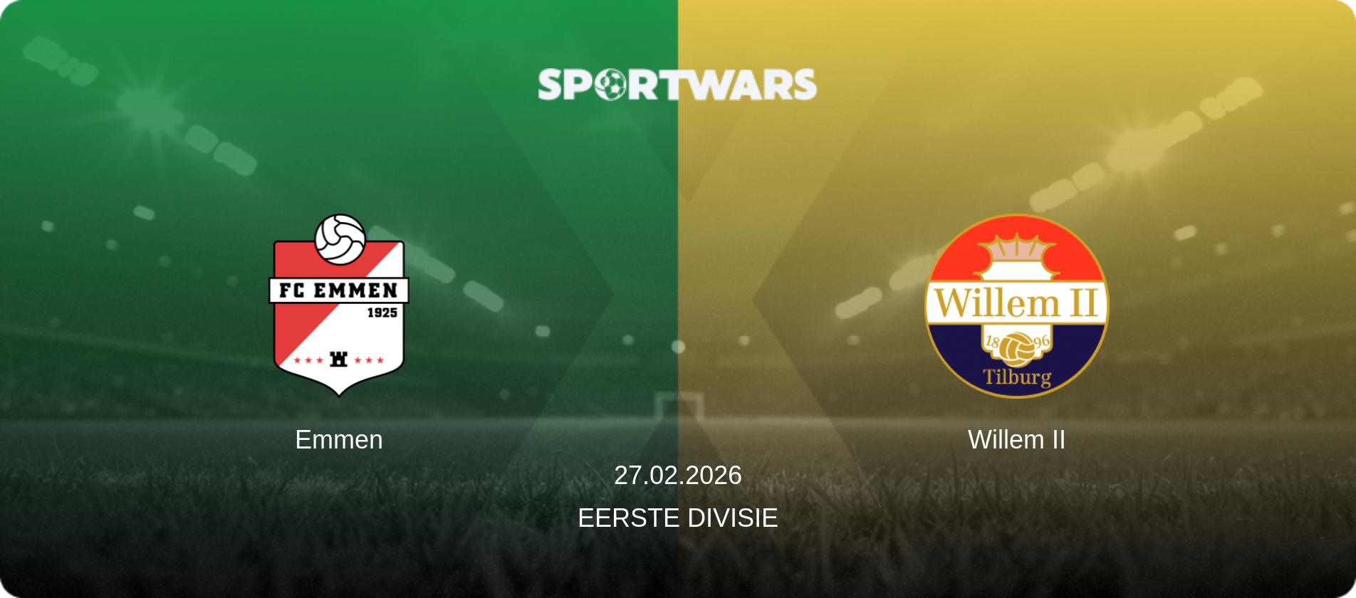Emmen — Willem II, 27.02.2026 — Eerste Divisie (match preview)