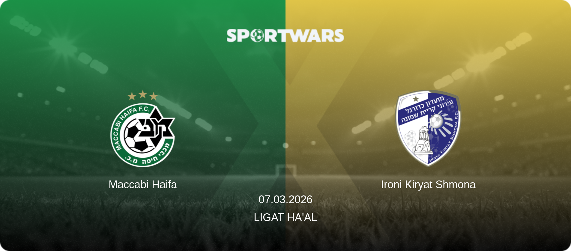 Maccabi Haifa — Ironi Kiryat Shmona, 07.03.2026 — Ligat Ha'al (match preview)