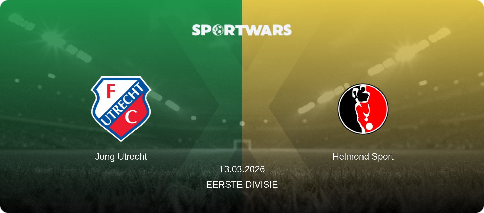 Jong Utrecht — Helmond Sport, 13.03.2026 — Eerste Divisie (match preview)